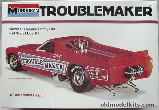 Monogram 1/24 Troublemaker Chevrolet El Camino Funny Car, 8283 plastic model kit